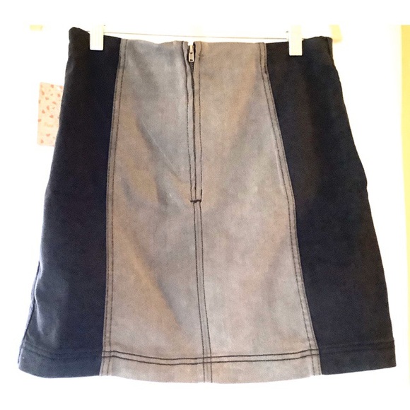 FREE PEOPLE Womens Denim Split Hem A-Line Skirt - Picture 4 of 6